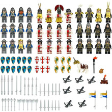 (36PCS Medieval Knights) 48PCS Medieval Knights dragon soldiers building castles MiniFigures Fits Lego