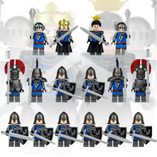 (16PCS Medieval Knights -A) 48PCS Medieval Knights dragon soldiers building castles MiniFigures Fits Lego