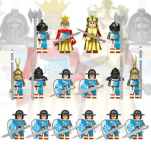 (16PCS Medieval Knights -B) 48PCS Medieval Knights dragon soldiers building castles MiniFigures Fits Lego