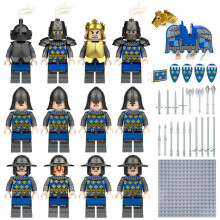 (12PCS Medieval Knights -5) 48PCS Medieval Knights dragon soldiers building castles MiniFigures Fits Lego