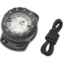 (As show, One size) Dive Compass Scuba Luminous Wrist Compass Waterproof Underwater Navigation Compass With Bungee Night Vision Black Boat Compasses(Black)(1Pc)