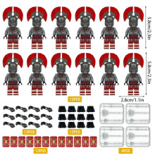 (12PCS Medieval Knights -12) 48PCS Medieval Knights dragon soldiers building castles MiniFigures Fits Lego