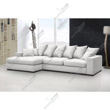 (Silver, Left Hand Facing) SnoozeOnline Plush Chaise Lounge Corner Sofa with Scatter Cushions Left/Right Hand Facing with Modern Design Durable Legs Soft Cushioning