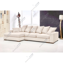 (Cream, Left Hand Facing) SnoozeOnline Plush Chaise Lounge Corner Sofa with Scatter Cushions Left/Right Hand Facing with Modern Design Durable Legs Soft Cushioning