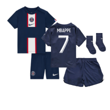 (6-9 Months) 2022-2023 PSG Infants Home Kit (MBAPPE 7)