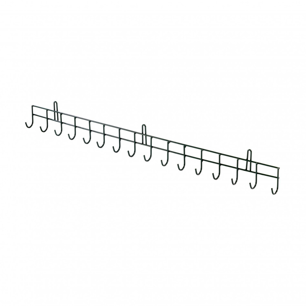 Oypla 16 Hook Wall Mounted Garden Tool Storage Rack Hanger Shed & Garage