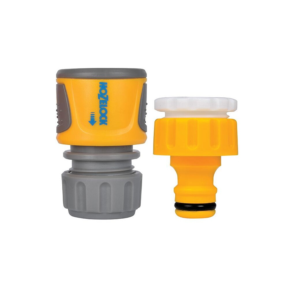 Hozelock 2071 Threaded Tap & Soft Touch Hose End Connector Set