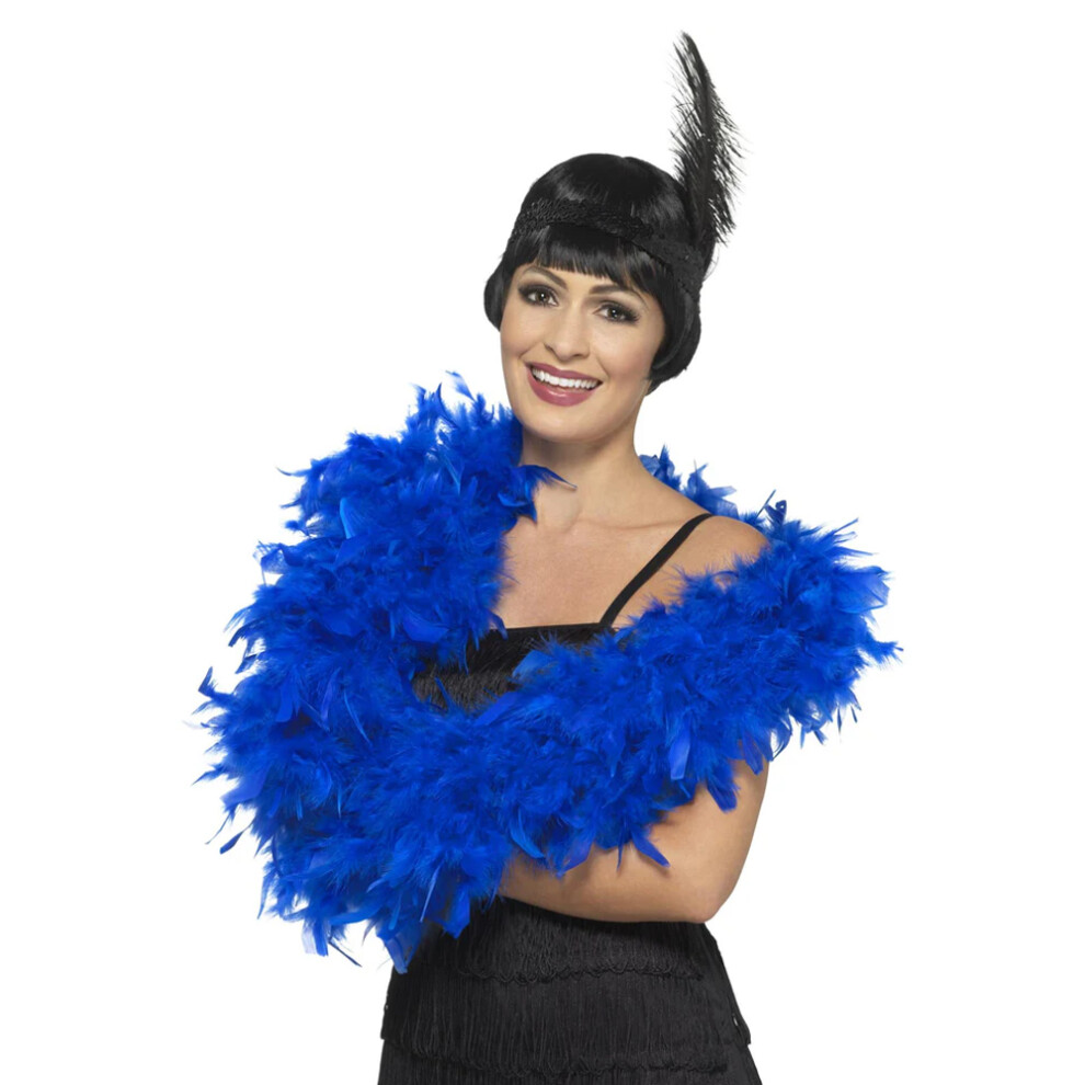 (One Size, Royal Blue) Smiffys Deluxe Feather Boa
