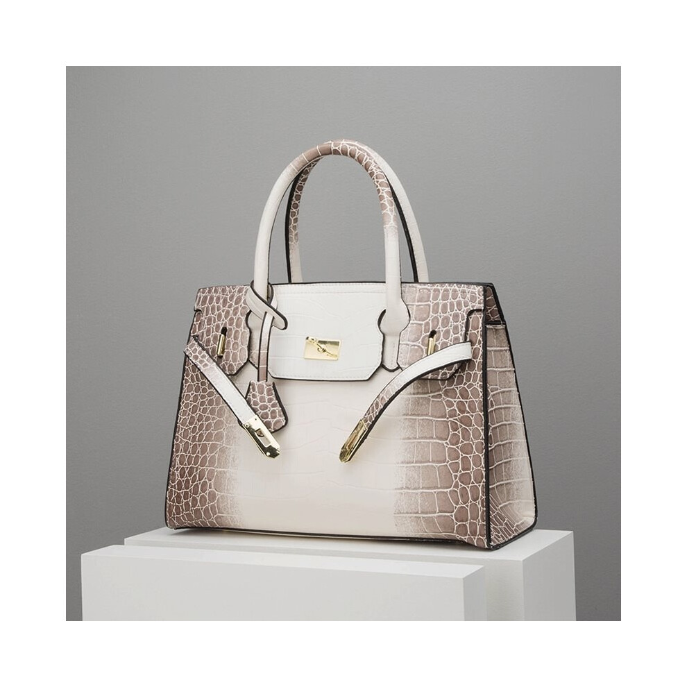 (Light Gray)Sac à main femme chic rétro pu élégant platine grand sac à bandoulière bandoulière