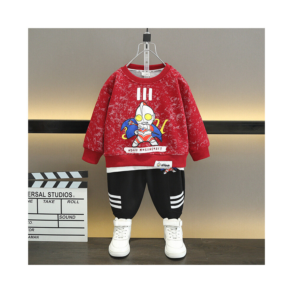 (Red,100cm)Ensemble sweat à capuche enfant Ultraman moins vêtements élégants et confortables garçons pour