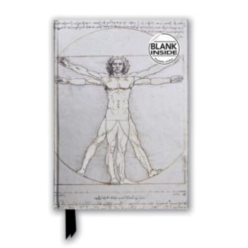 Leonardo da Vinci Vitruvian Man Foiled Blank Journal by Created by Fla