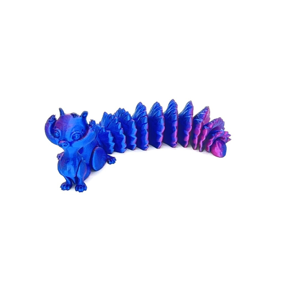 (Blue Purple,15CM/5.91in)Jouet écureuil imprimé en 3D joint balançoire libre personnaliser pose décoration de bureau cadeau