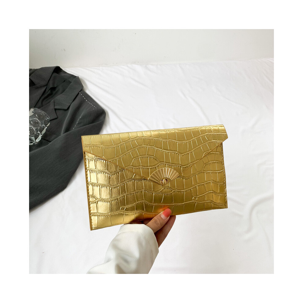 (Gold)Petit sac à main carré d'inspiration vintage chic et fonctionnel pochette en cuir PU pour style quotidien