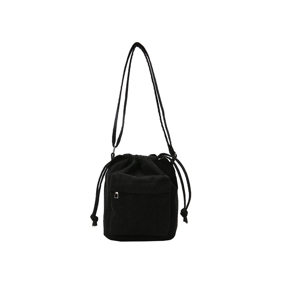 (Black)Sac bandoulière classique vintage en toile pour femme idéal pour sorties décontractées