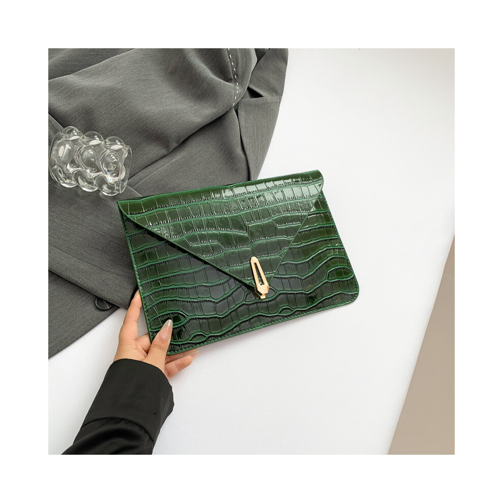 (Green)Porte monnaie femme été contemporain à la mode coréen petit sac pochette carré disponible en noir argent or et vert