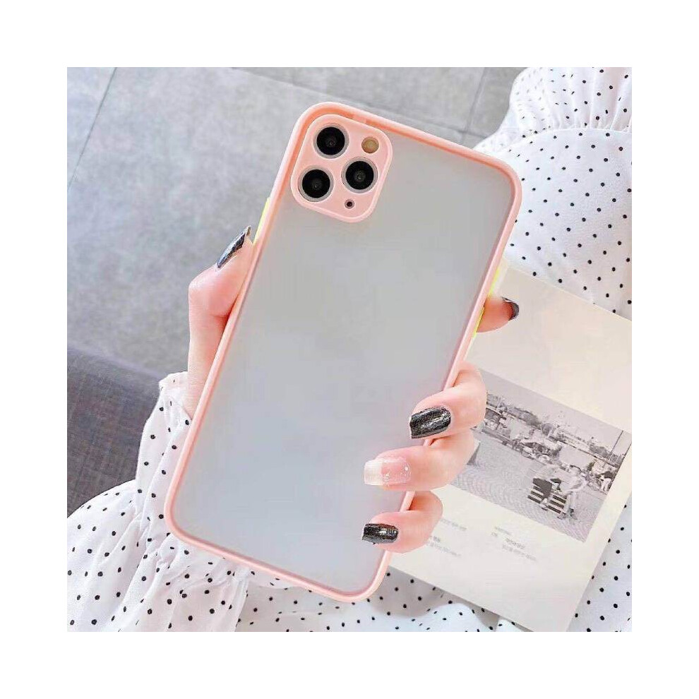 (Pink 16plus)Coque téléphone portable pour 16 Pro Max Plus couleurs mates housse antichoc