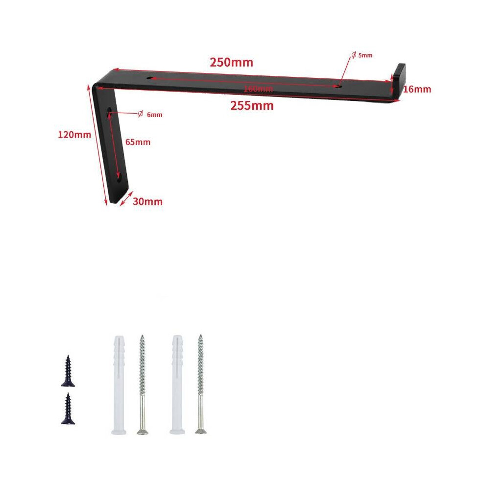(25cm/9.84in)Supports d'étagère murale rustique robuste industriel échafaudage planche outil de support