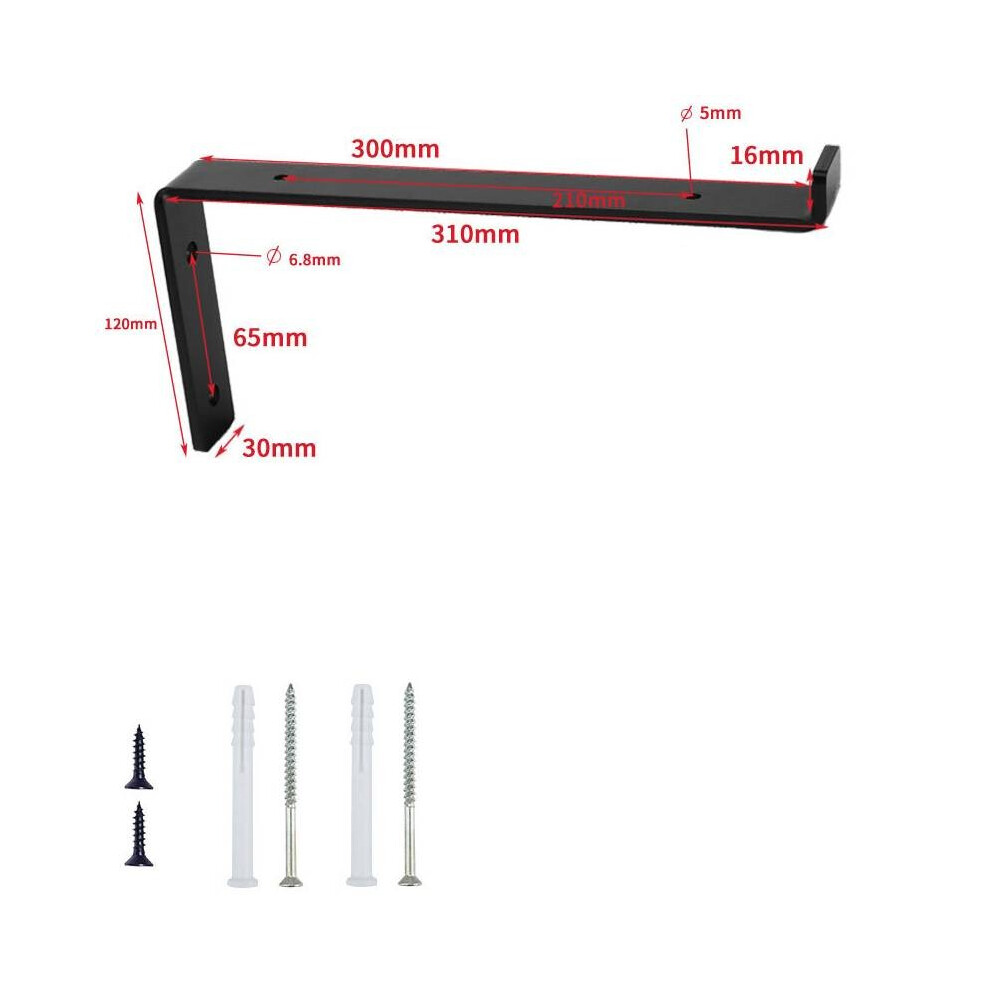 (30cm/11.81in)Supports d'étagère murale rustique robuste industriel échafaudage planche outil de support