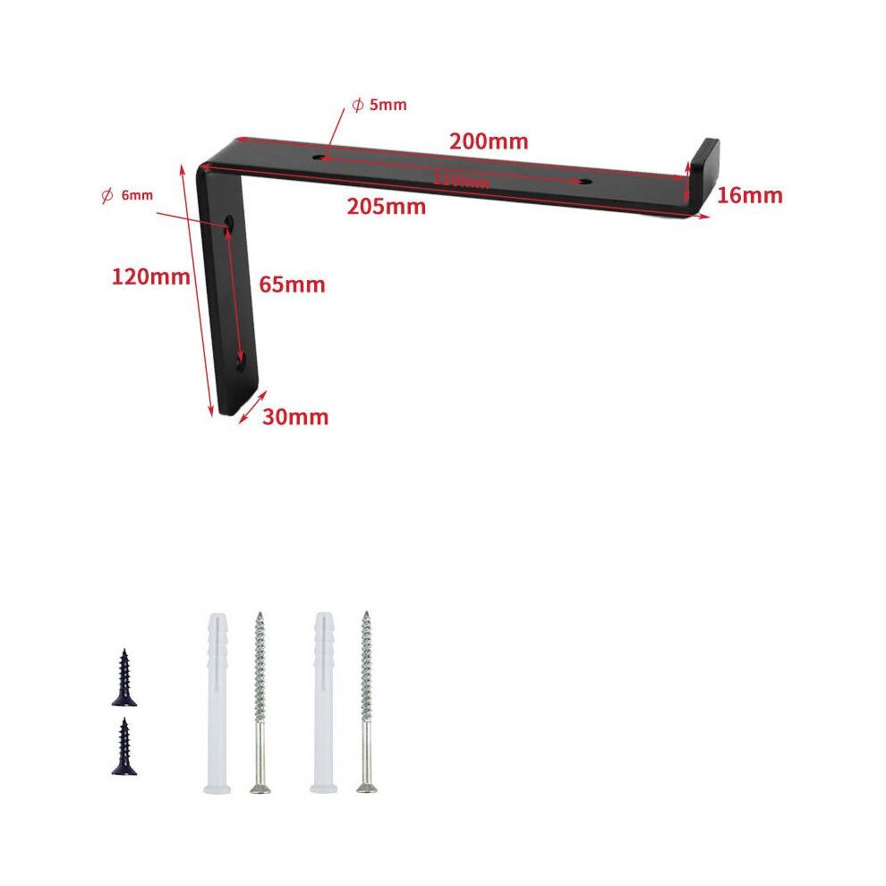 (20cm/7.87in)Supports d'étagère murale rustique résistant industriel échafaudage planche support outil