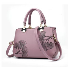 (Purple)Sac à main femme brodé Fashionforward avec intérieur spacieux et plusieurs poches
