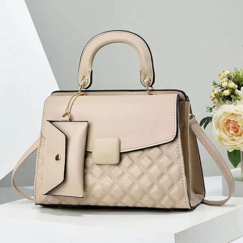 (Khaki)Élégant sac à bandoulière femme sac à main en noir blanc bordeaux jaune et plus avec caractéristiques chaîne et serrure