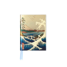 Hiroshige Sea at Satta Foiled Pocket Journal by Created by Flame Tree