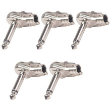 (As show, One size) 5 PCS Guitar Accessories Guitar Pedal Board Accessory Audio Cable Adapter Guitar Accesories Coupler Jack Plug