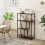 Homcom HOMCOM Industrial Bookshelf Bookcase w/ Open Shelves for Study Rustic Brown 6