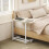 Homcom HOMCOM C-Shaped Sofa Side Table, Height Adjustable Overbed Table, Oak 8