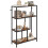 Homcom HOMCOM Industrial Bookshelf Bookcase w/ Open Shelves for Study Rustic Brown 2