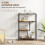 Homcom HOMCOM Industrial Bookshelf Bookcase w/ Open Shelves for Study Rustic Brown 4