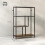 Homcom HOMCOM Industrial Bookshelf Bookcase w/ Open Shelves for Study Rustic Brown 3