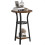 Homcom HOMCOM 3-Tier Small End Table Industrial 38 cm Round Side Table Rustic Brown 2
