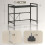 Homcom HOMCOM 2-Tier Expandable Microwave Oven Rack with 3 Hooks, Black 3