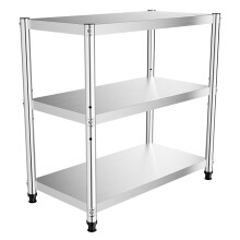 (80x80x40cm,black)Metal Shelving 3 Tier Storage Shelves,30KG Per Shelf