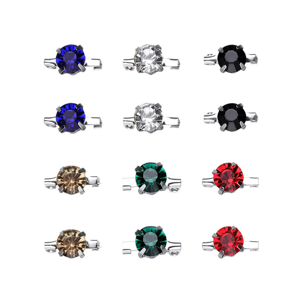 Broche en zircon coloré tendance élégant alliage accessoire de mode pour hommes femmes et