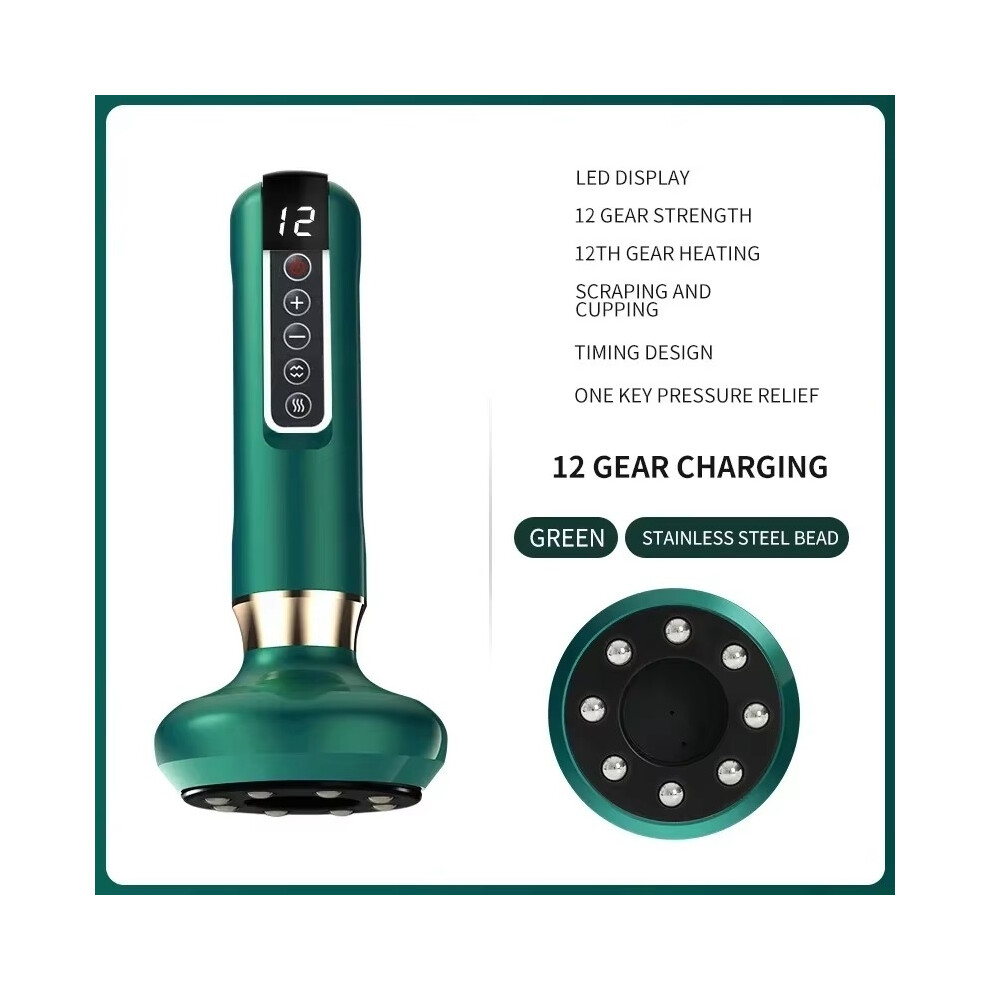 Closkye (C12-12) Tricolor Electric Massager Guasha Anti Cellulite Vacuum Suction Cup Beauty Health Scraping Infrared Heat Slimming Massage Thera