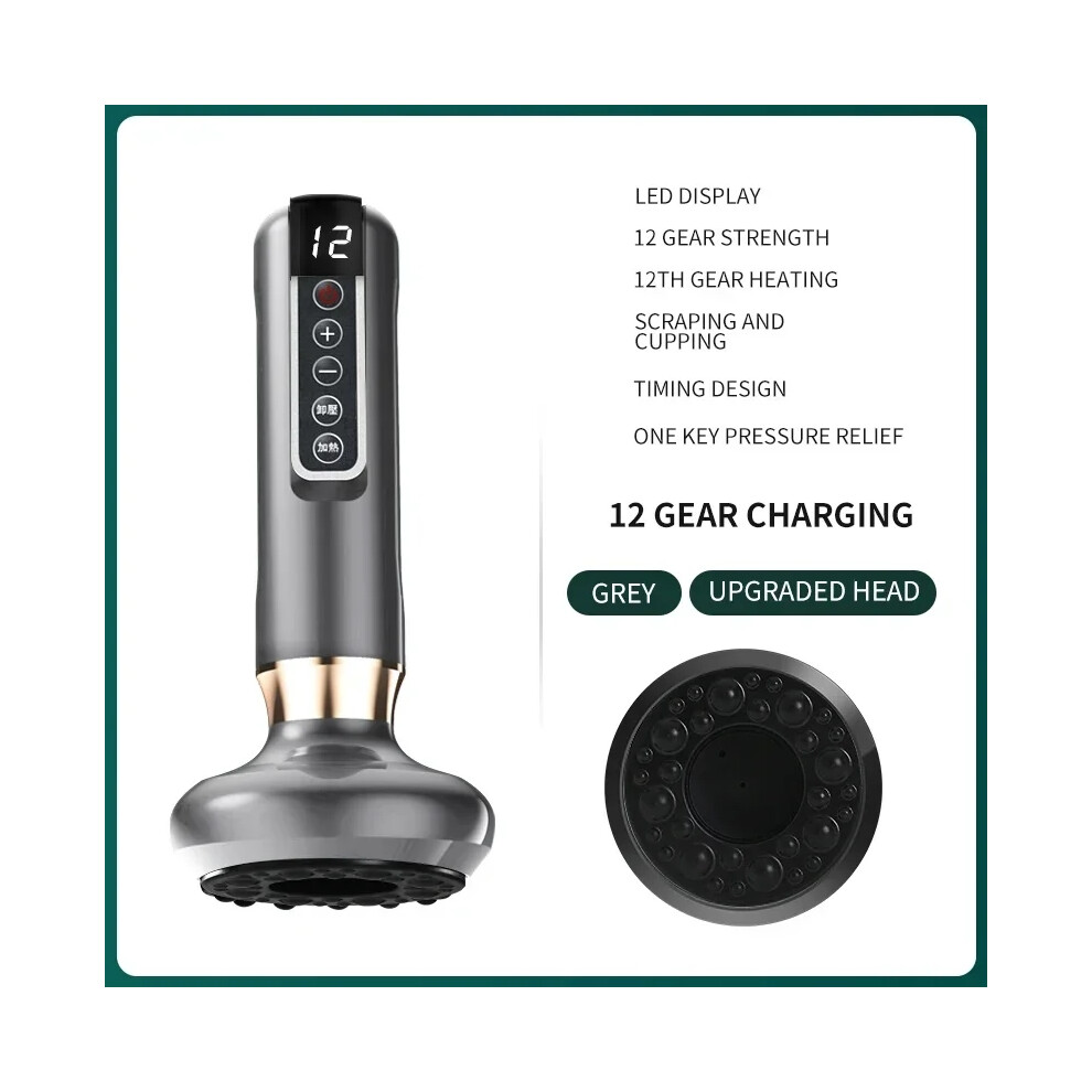 Closkye (A12-12) Tricolor Electric Massager Guasha Anti Cellulite Vacuum Suction Cup Beauty Health Scraping Infrared Heat Slimming Massage Thera
