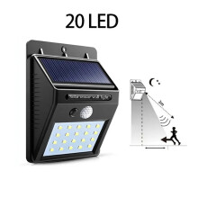 (20LED, 2PCS) LED Solar Motion Sensor Wall Light 1/2/4PCS Outdoor Solar Powered Lights For Yard Garden Fence Garage Waterproof Street Lamp