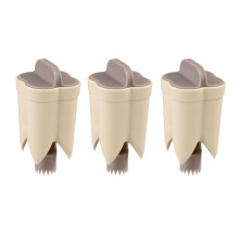 (3Pcs, Beige) Pepper Corer Remover Tool 2-in-1 Bell Pepper Corer Deseeder
