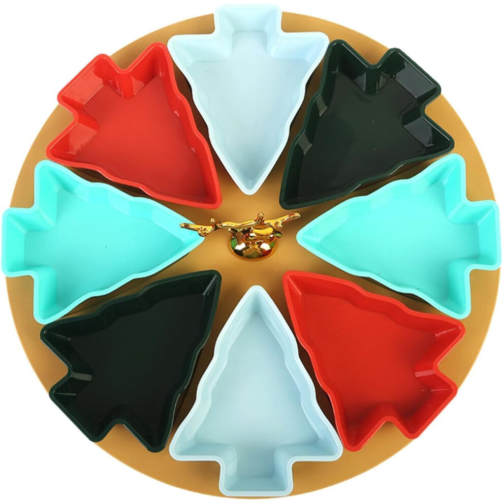 Christmas Tree Shaped Trays, Small Christmas Tree Tray, Split Serving Tray, Divided Appetizer Tray, Christmas Plates, Appetizer Trays for Snack,