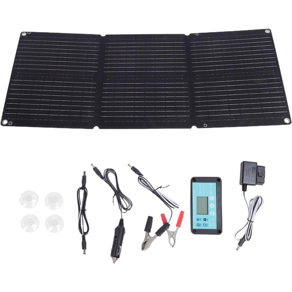 Solar Car Charger - 200w Generator Battery Solar Charger | Flexible Waterproof 12-24v Foldable Automatic Maintainer for Car, Truck, Boat, Vehicle