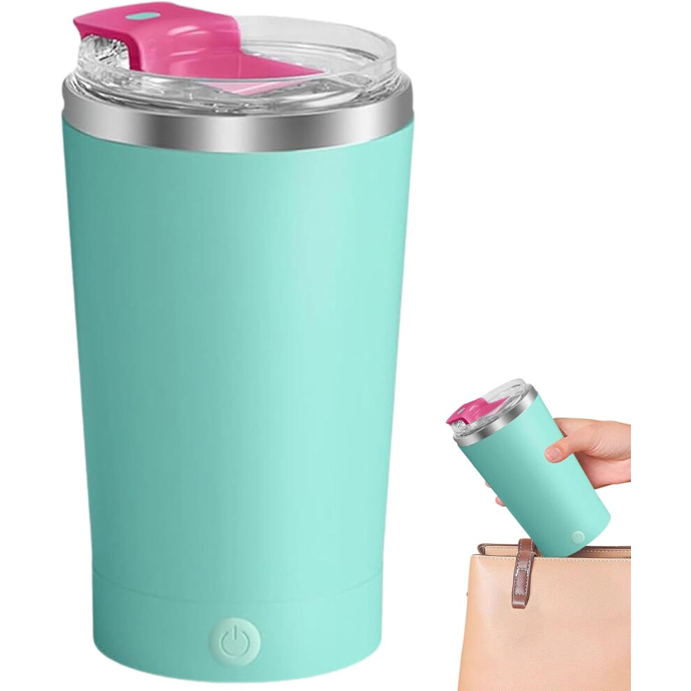 Electric Mixing Cup, Electric Magnetic Stirring Coffee Cup, High Speed Stirring Cup with Lid - 400ml Milk Cup, Water Cup for Coffee, Milk, and Other