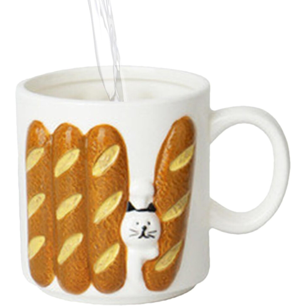 (Refer to Description) Cup Bread, Cute Ceramic Coffee Cup Bread | Japanese Style Milk Cup | Multifunctional Coffee Cups, Ceramic Tea Milk Cup for Drin-image-OPC-PGZSDCH-NEW