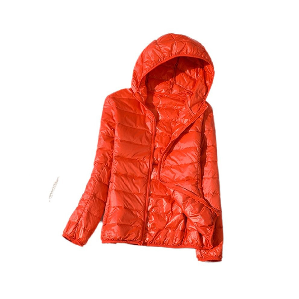 (Orange,4XL)Manteau décontracté à capuche coupe-vent femme hiver chaud du du duvet