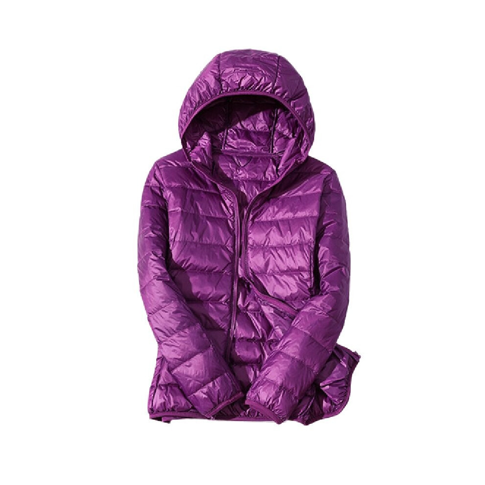 (Purple,4XL)Manteau décontracté à capuche coupe-vent femme hiver chaud du du duvet