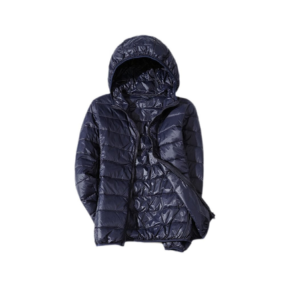 (Navy,M)Manteau décontracté à capuche coupe-vent femme hiver chaud du du duvet