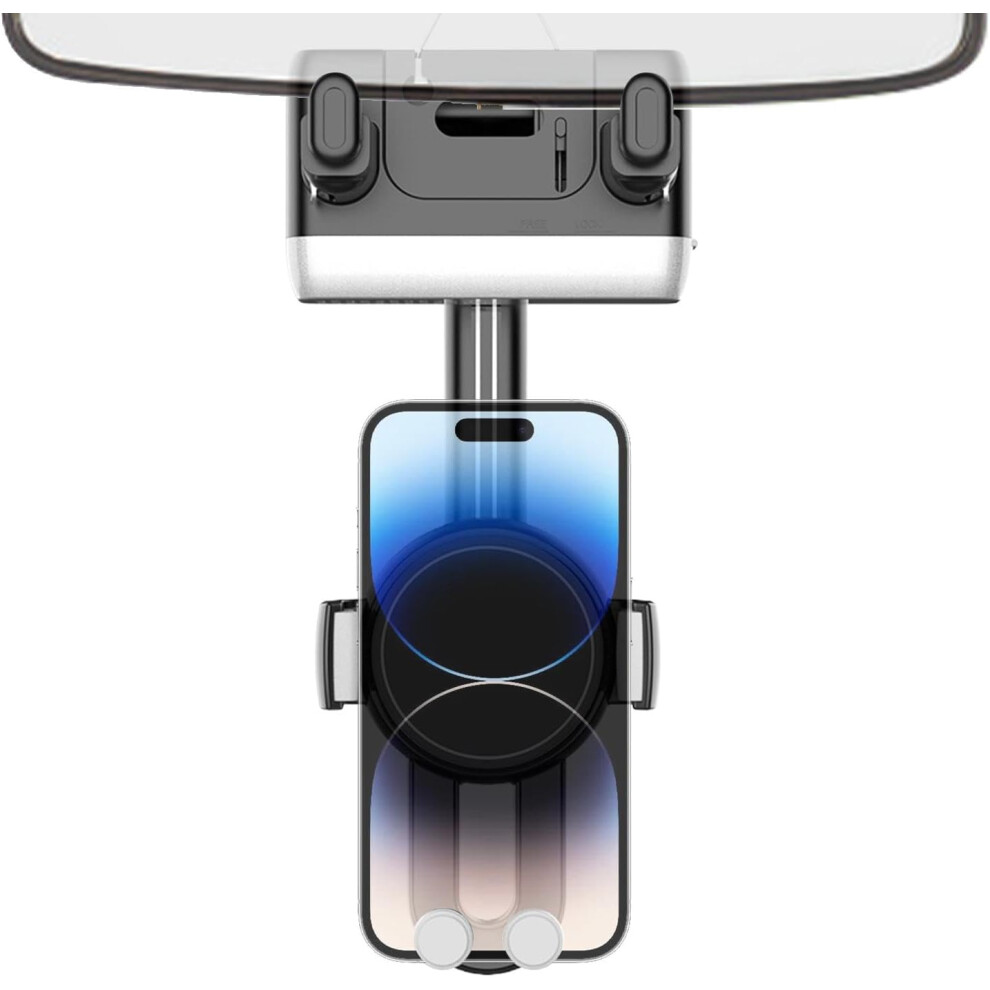 Car Rearview Mirror Cell Phone Holder 360 Rotating Car Holder for Truck Vehicle