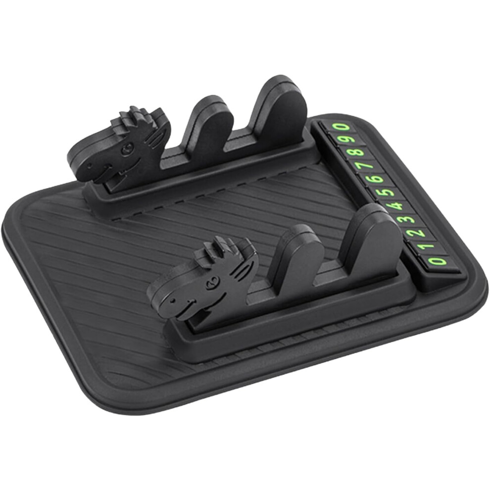 (pure black) Suction Cup Phone Mount | Anti-Slip Suction Cup Holder | Portable Temporary Parking Card Plate, Truck Supplies for Navigation