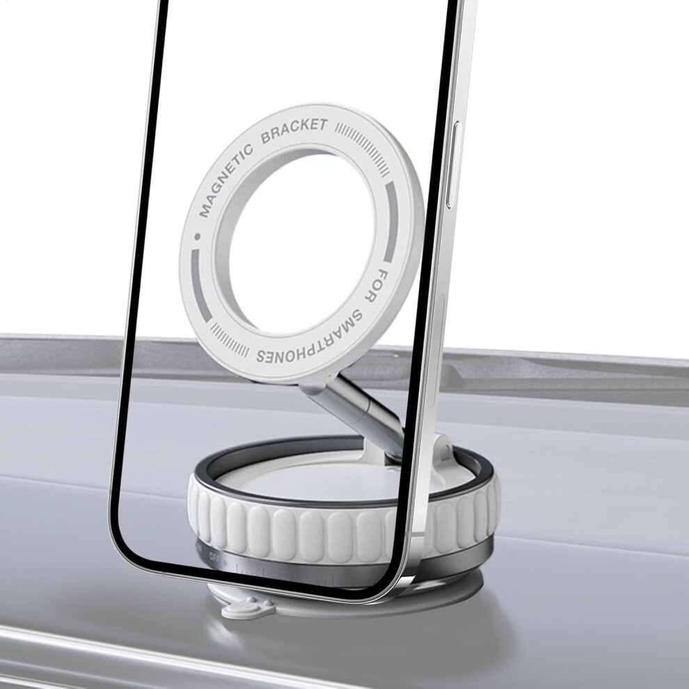 (White) Suction Phone Holder, Vacuum Phone Mounting, Portable Navigation Phone Holder, Adjustable Wireless Mobile Phone Stand, Interior Accessories for All